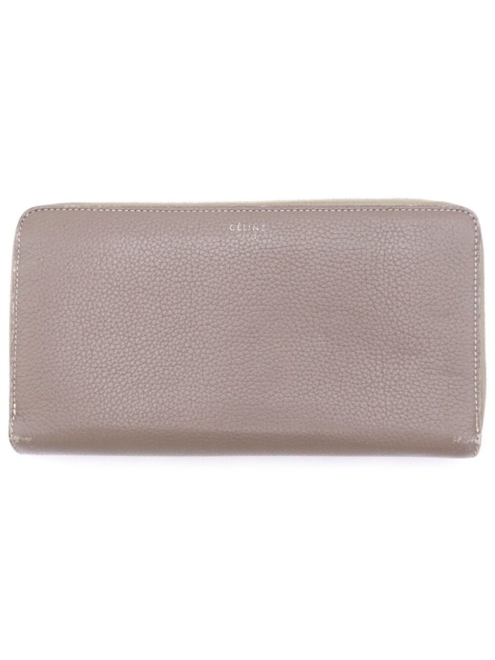 Celine Round Zip Leather Wallet Beige - Picture 1 of 6